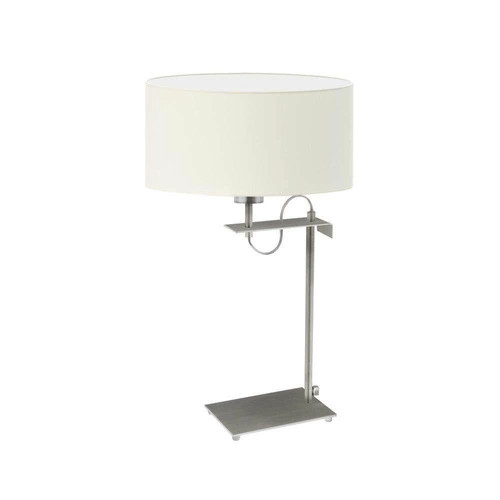 Lampka ALASKA abażur ecru stelaż srebrny
