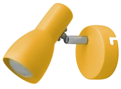 Kinkiet ścienny Picardo musztardowy nowoczesny metalowy regulowany do sypialni i salonu