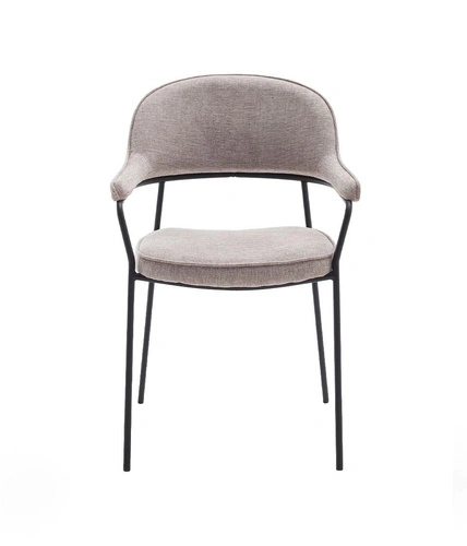 Krzesło tapicerowane Kindersley do jadalni z podłokietnikami szare