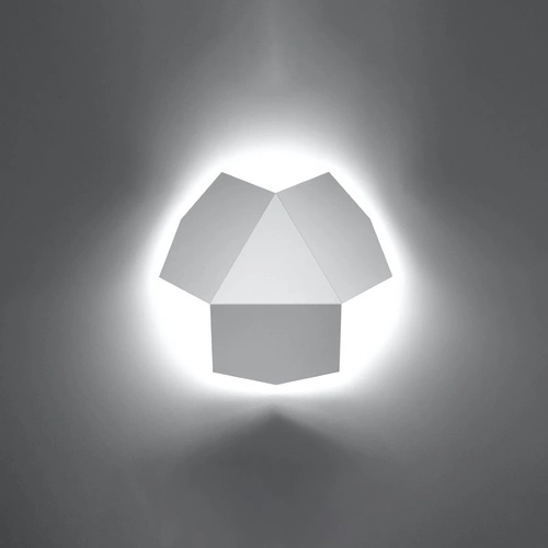 Nowoczesny biały kinkiet ścienny metalowy TRE Sollux do salonu sypialni lub nad lustro 30 cm