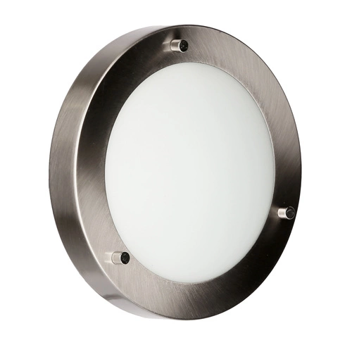 Plafon sufitowy Aquila szklany okrągły do łazienki i kuchni nowoczesny 18 cm nikiel