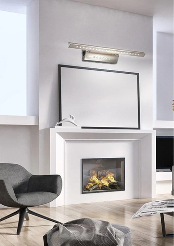 Kinkiet ścienny LED Forte nowoczesny chromowany z regulacją i wyłącznikiem do sypialni 40,5 cm