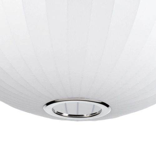 Lampa wisząca SILK biała 60 cm nowoczesna kula do salonu i jadalni regulowana