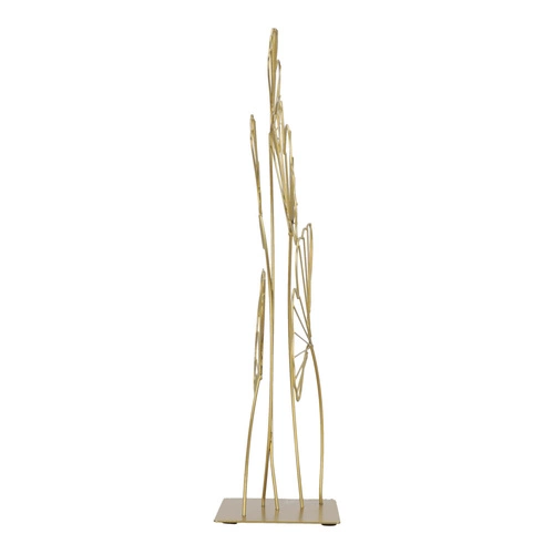 Dekoracja metalowa Ginko złota