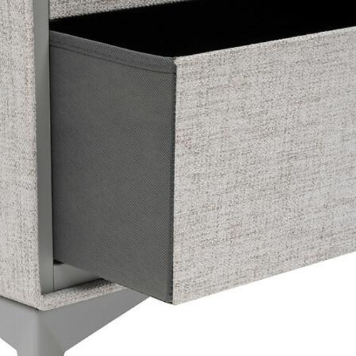 Komoda Granite szara z 4 szufladami na nóżkach nowoczesna do salonu i sypialni 64 cm 5five