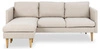 Narożnik Milly beżowy nowoczesny skandynawski z odwracalnym szezlongiem do salonu