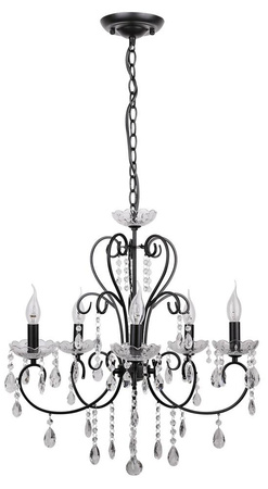 Lampa wisząca Aurora 5*40W E14 czarny