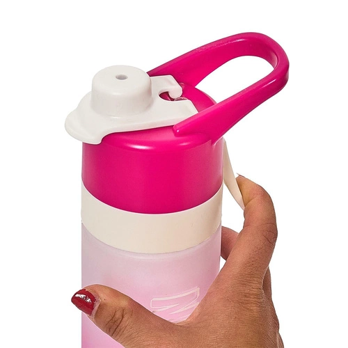 Bidon na wodę Intesi Fresh&Fun różowy nowoczesny szczelny do pracy szkoły i na trening