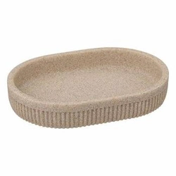 Mydelniczka ceramiczna Onyx beżowa do łazienki nowoczesna owalna 5five simply smart