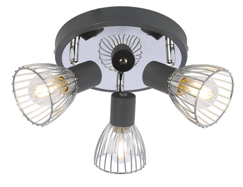 Lampa sufitowa Modo plafon 3x40W E14  czarny+chrom