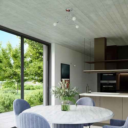 Żyrandol loftowy LOOP 3 chrom stalowy 3-punktowy do salonu i jadalni Sollux Lighting