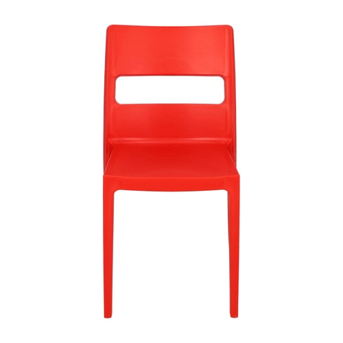 Krzesło ogrodowe Sai czerwone z tworzywa sztaplowane, nowoczesne do ogrodu SCAB Design