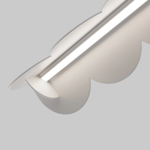 Lampa sufitowa LED BISCUIT biała nowoczesna z regulacją wysokości do salonu i jadalni