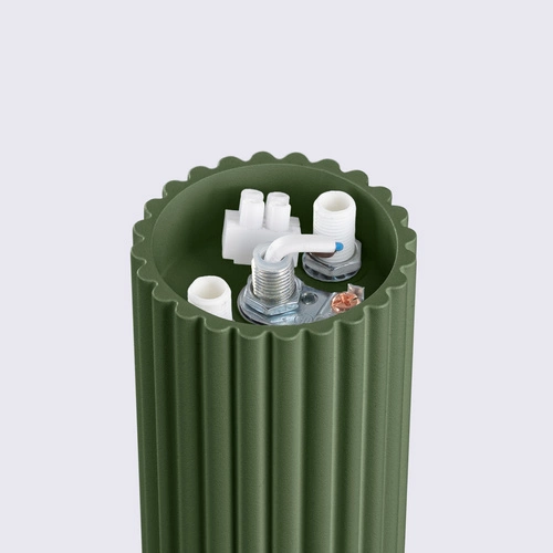 Plafon sufitowy HALO oliwkowy zielony nowoczesny okrągły IP44 do łazienki SOLLUX