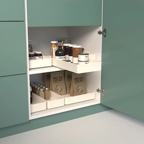 Organizer wysuwany do szafek 13,3x37,7cm  beżowy