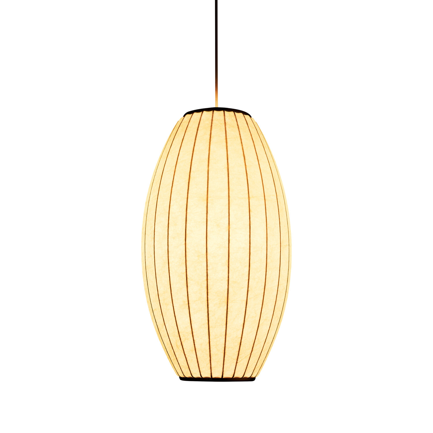 Lampa wisząca SILK BARREL biała 50 cm nowoczesna regulowana do salonu i jadalni