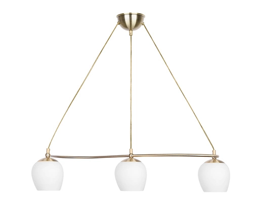 Lampa wisząca Serano patynowy 3x60W E27  klosz biały
