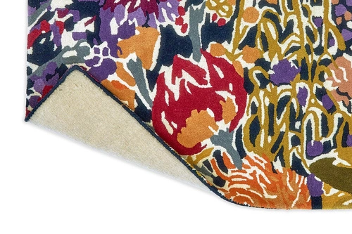 Dywan wełniany do salonu Sanguine Aubergine 140x200 cm nowoczesny ręcznie tkany Harlequin