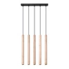 Lampa wisząca Pastelo 5L nowoczesna drewniana do salonu i jadalni naturalny kolor