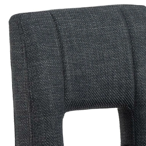 Hoker Sylvia nowoczesny tapicerowany z oparciem obrotowy regulowany szary ciemny do kuchni Actona