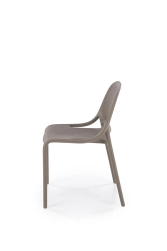 Krzesło Lynette Intesi nowoczesne z tworzywa sztucznego do jadalni i ogrodu, łatwe czyszczenie, sztaplowane