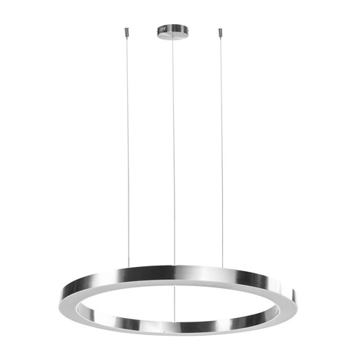Lampa wisząca LED Circle 40+60+60 srebrna nowoczesna ściemniana do salonu