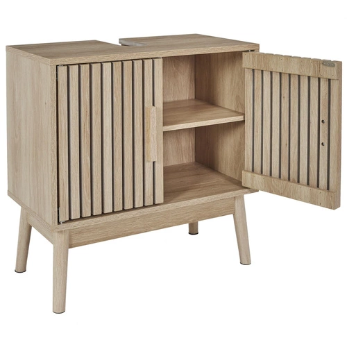 Szafka łazienkowa stojąca pod umywalkę Klaus 60 cm drewniana naturalna nowoczesna Intesi