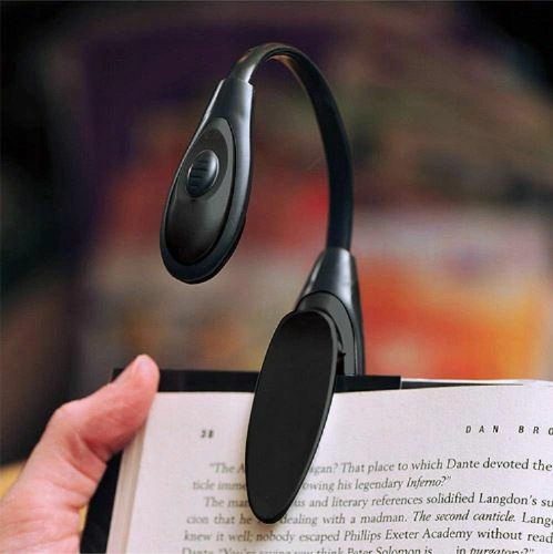 Lampka z klipsem do czytania fioletowa