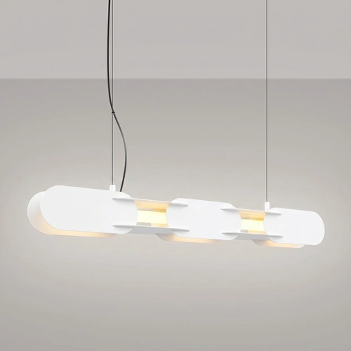 Lampa wisząca CHAIN 91 biała LED nowoczesna nad wyspę
