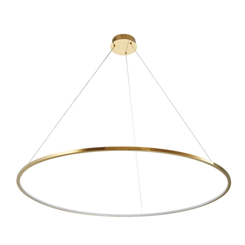 Lampa sufitowa LED Circle Slim 120 złota nowoczesna do salonu i nad stół 120 cm