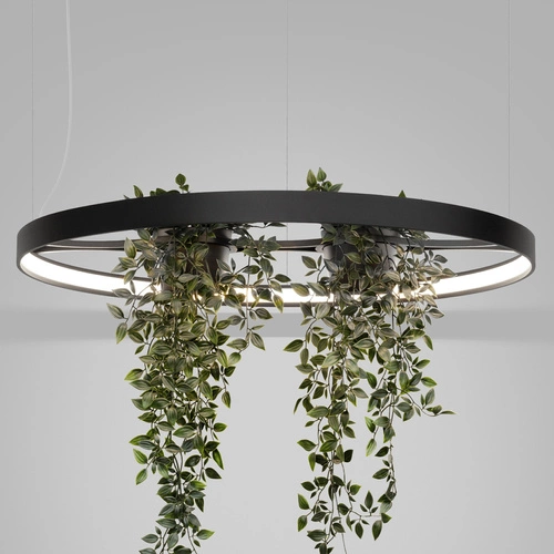 Żyrandol LED RIO BIO 78 czarny nowoczesny do salonu, jadalni i nad wyspę 78 cm