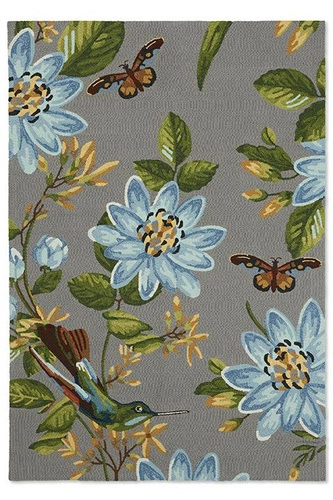 Dywan zewnętrzny Spring Lotus Grey 200x280 dywan na taras i balkon klasyczny łatwoczyszczący