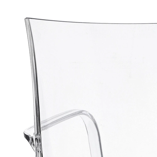 Krzesło Vanity SCAB Design transparentne do jadalni nowoczesne sztaplowane z podłokietnikami