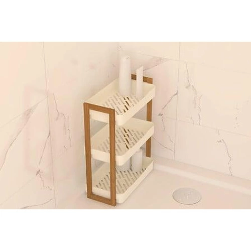 Półka Naturéo prostokątna 3-poziomowa biała