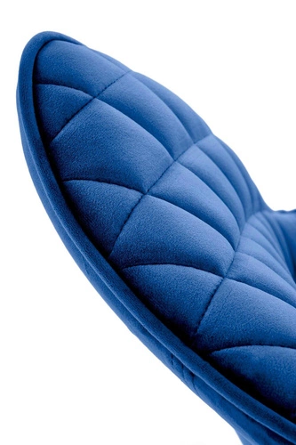 Krzesło obrotowe Veroniq granatowe welurowe do jadalni nowoczesne glamour Intesi