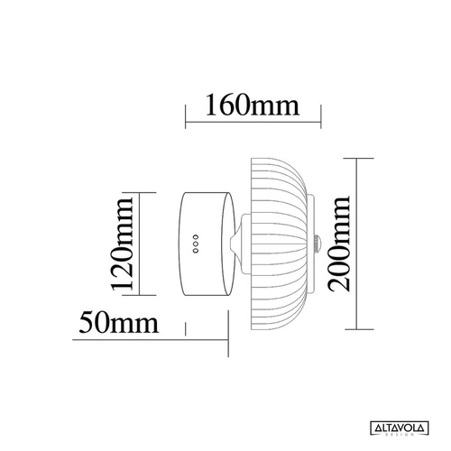 Plafon ledowy Vitrum CW okrągły czarny glamour do salonu i sypialni ALTAVOLA DESIGN