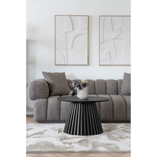 House Nordic Osaka okrągły stolik kawowy 70 cm czarny do salonu