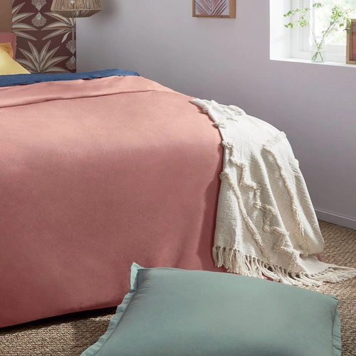 Bawełniana narzuta na łóżko Inca 130x180 cm kość słoniowa elegancka Atmosphera