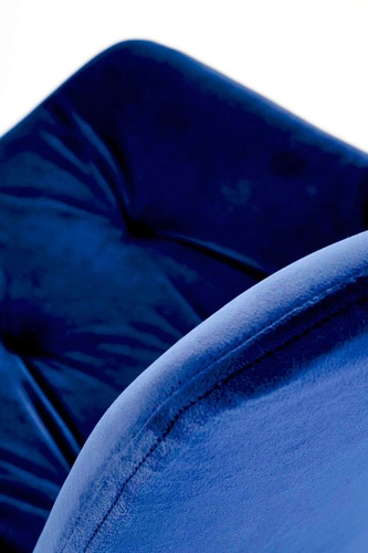 Krzesło obrotowe Veroniq granatowe tapicerowane welur do jadalni kuchni salonu nowoczesne