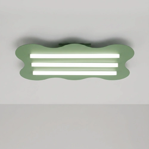 Plafon nowoczesny Klover szałwiowy metalowy LED do salonu 66 cm