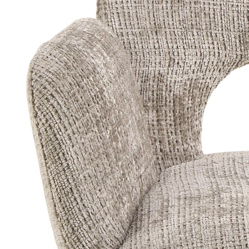 Krzesło Graham Actona szare tapicerowane obrotowe do jadalni z podłokietnikami