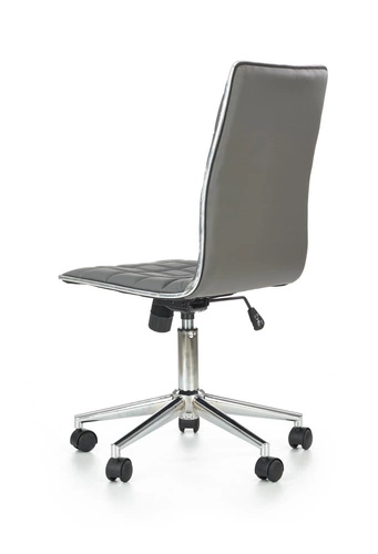 Fotel biurowy ergonomiczny Mapet szary obrotowy z regulacją wysokości ekoskóra do biura Intesi