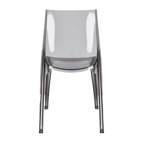 Krzesło Vanity transparentne dymione do jadalni nowoczesne sztaplowane z tworzywa SCAB Design