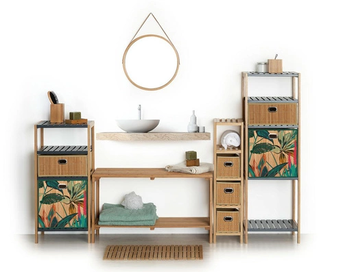 Pudełko bambusowe Blackflo 31x31 do regału Kallax, materiałowe, nowoczesne 5five