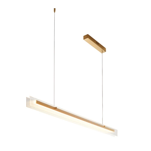 Nowoczesna lampa wisząca LONGIN-120 LED złota 120 cm nad stół do jadalni Step into Design