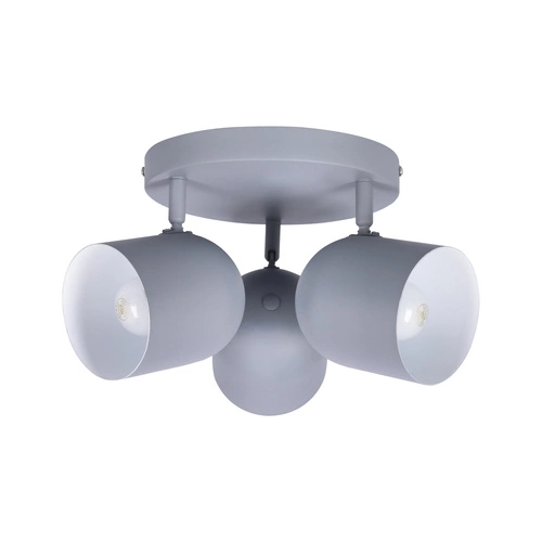 Lampa sufitowa Azuro plafon 3x40W E27  szary mat