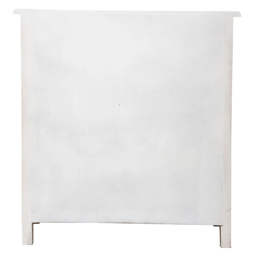 Komoda Hina prowansalska bielona z frezowanym frontem na nóżkach 80 cm do salonu Atmosphera