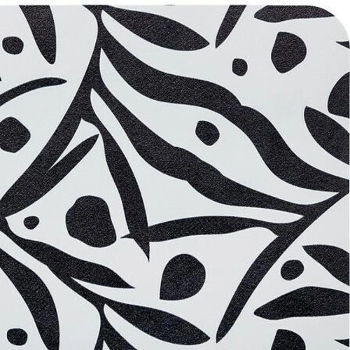 Mata diatomitowa 45x75 cm roślinny        czarne wzory