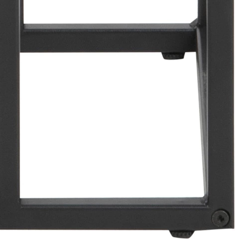 Stolik kawowy Seaford czarny kwadratowy nowoczesny loftowy pomocniczy do salonu 63 cm