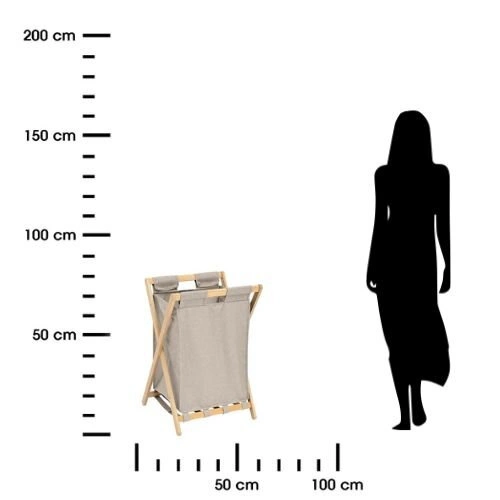 Bambusowy składany kosz na pranie 50l Tidy szary do łazienki 5five simply smart